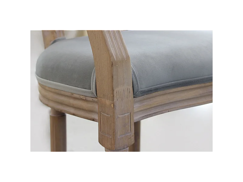 Set di 2 POLTRONE CONSTANCE IN VELLUTO GRIGIO