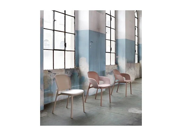 SET 4 POLTRONE HUG TECNOPOLIMERO DA POST CONSUMO INDUSTRIALE SCAB DESIGN - Antracite 81