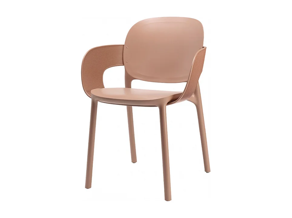 SET 4 POLTRONE HUG TECNOPOLIMERO DA POST CONSUMO INDUSTRIALE SCAB DESIGN - CARAMEL 17