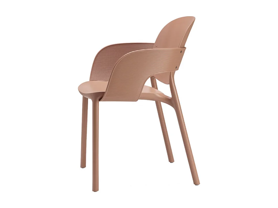 SET 4 POLTRONE HUG TECNOPOLIMERO DA POST CONSUMO INDUSTRIALE SCAB DESIGN - CARAMEL 17