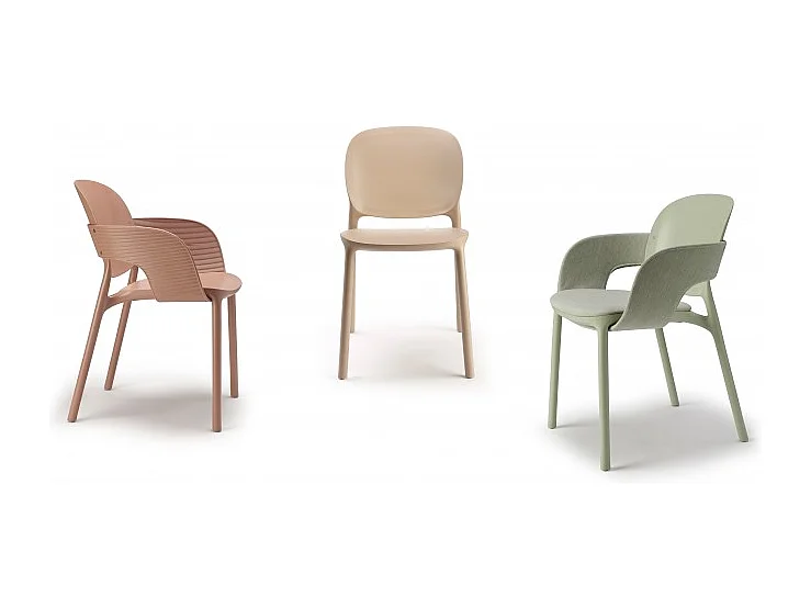 SET 4 POLTRONE HUG TECNOPOLIMERO DA POST CONSUMO INDUSTRIALE SCAB DESIGN - CARAMEL 17