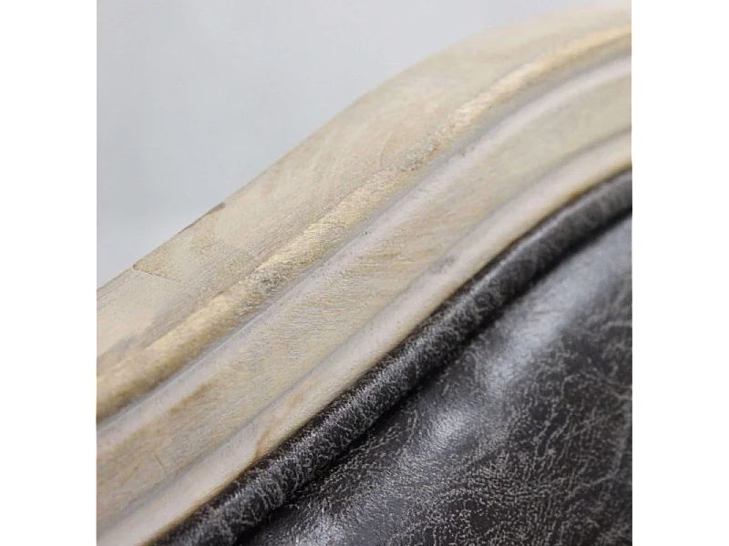 POLTRONA CHRISTY IN ECOPELLE VINTAGE GRIGIO