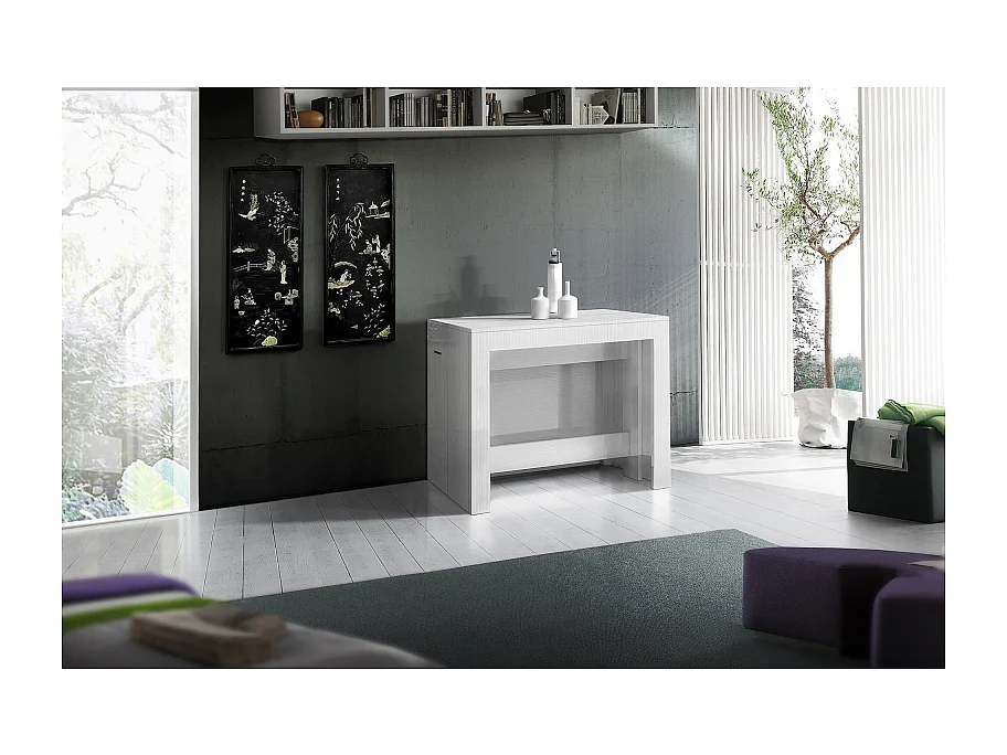 Console Estendibile Pratika – 52cm fino a 3 metri – Larice Bianco