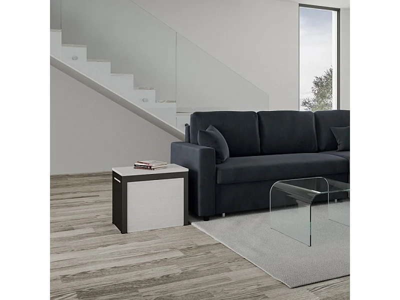 Panca allungabile 55x40/305 cm Walk telaio Ral - Noce