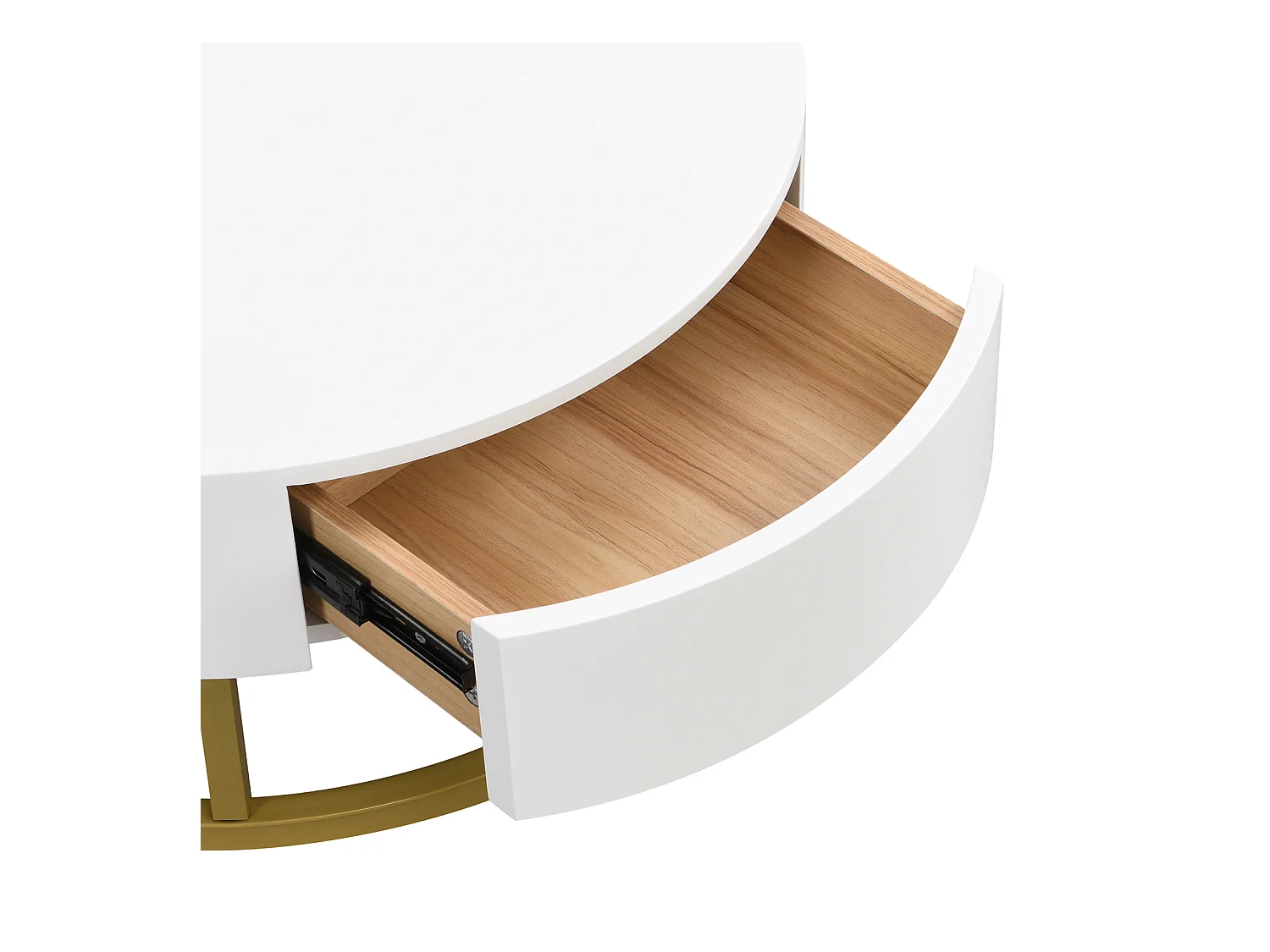 Mesa de centro regulable en altura, mesa de salón moderna con 2 cajones, color blanco y madera