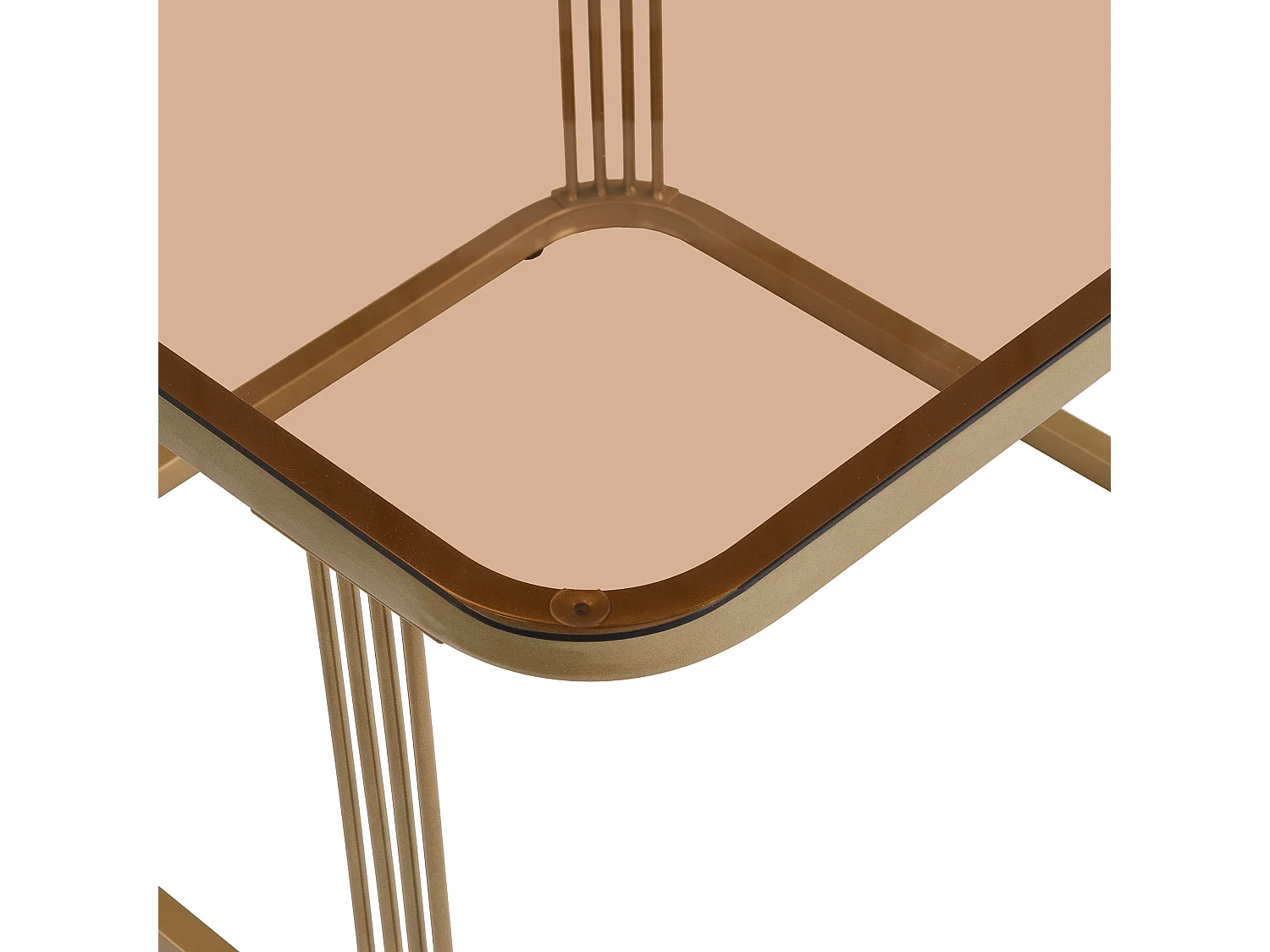 Set van 2 in elkaar passende salontafels, marmeren salontafel met glazen blad en lade, wit