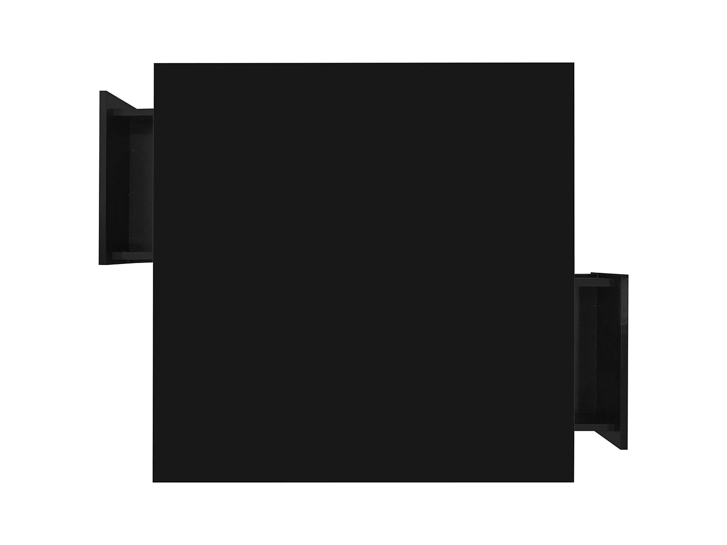 Mesa de centro cuadrada negra y dorada, mesa de centro para sala de estar con 2 cajones, con líneas doradas en la parte inferior