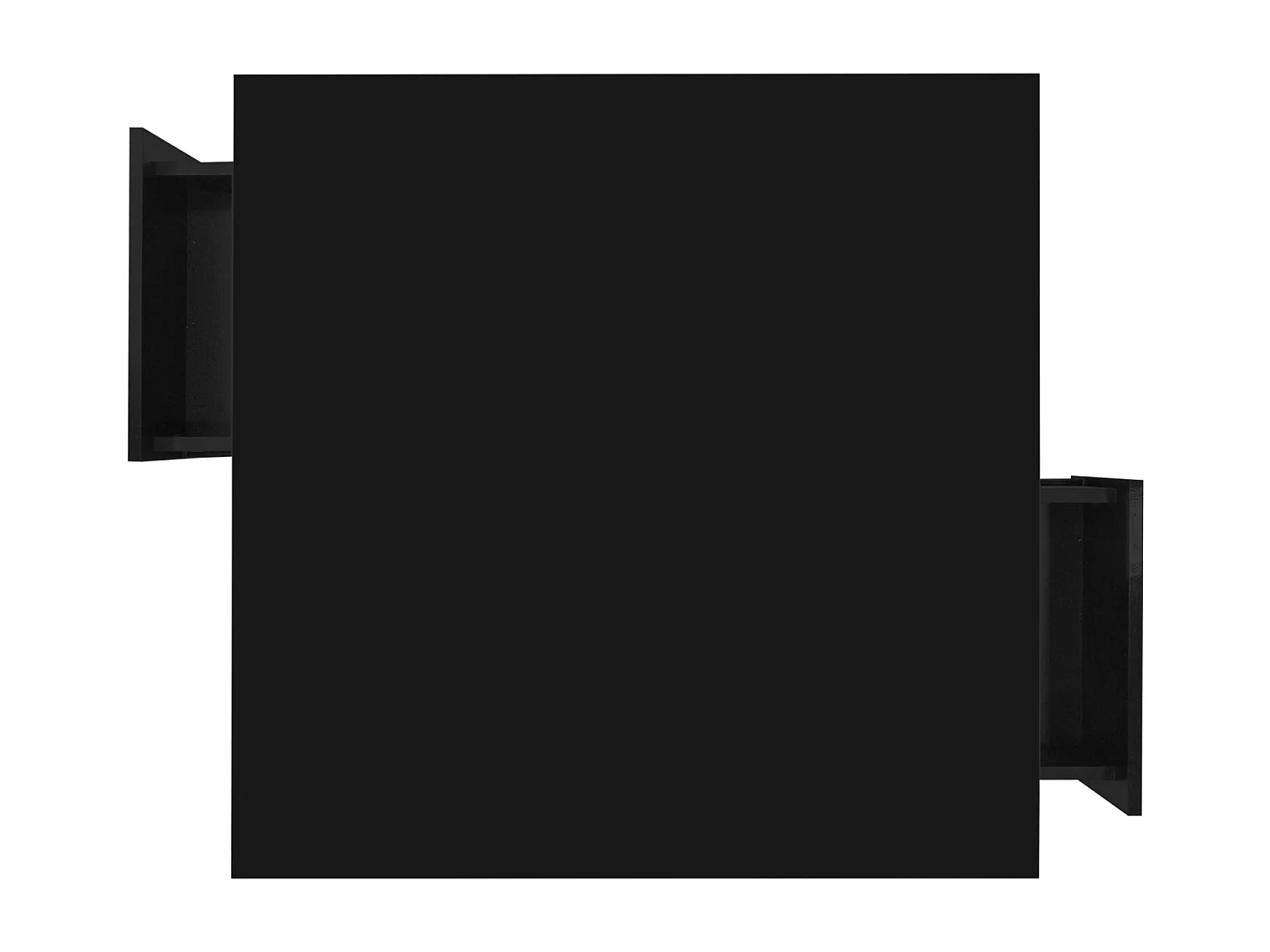 Mesa de centro cuadrada negra y dorada, mesa de centro para sala de estar con 2 cajones, con líneas doradas en la parte inferior