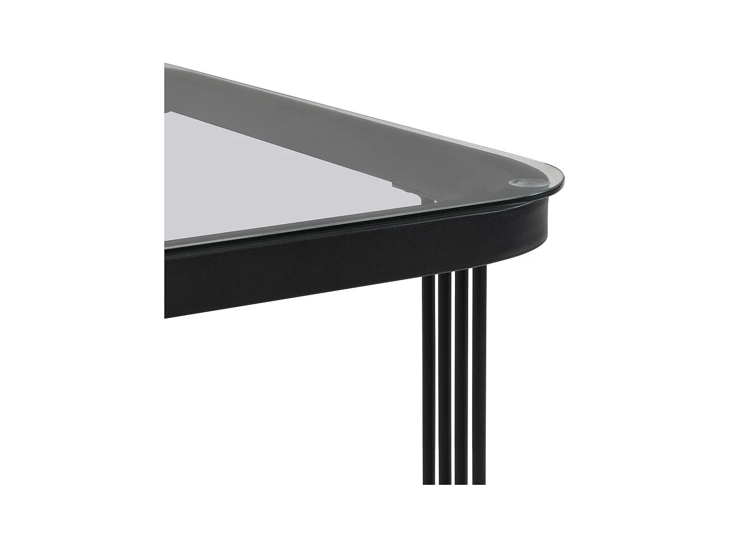 Juego de 2 mesas de centro nido de mármol con tapa de cristal y cajón, color gris