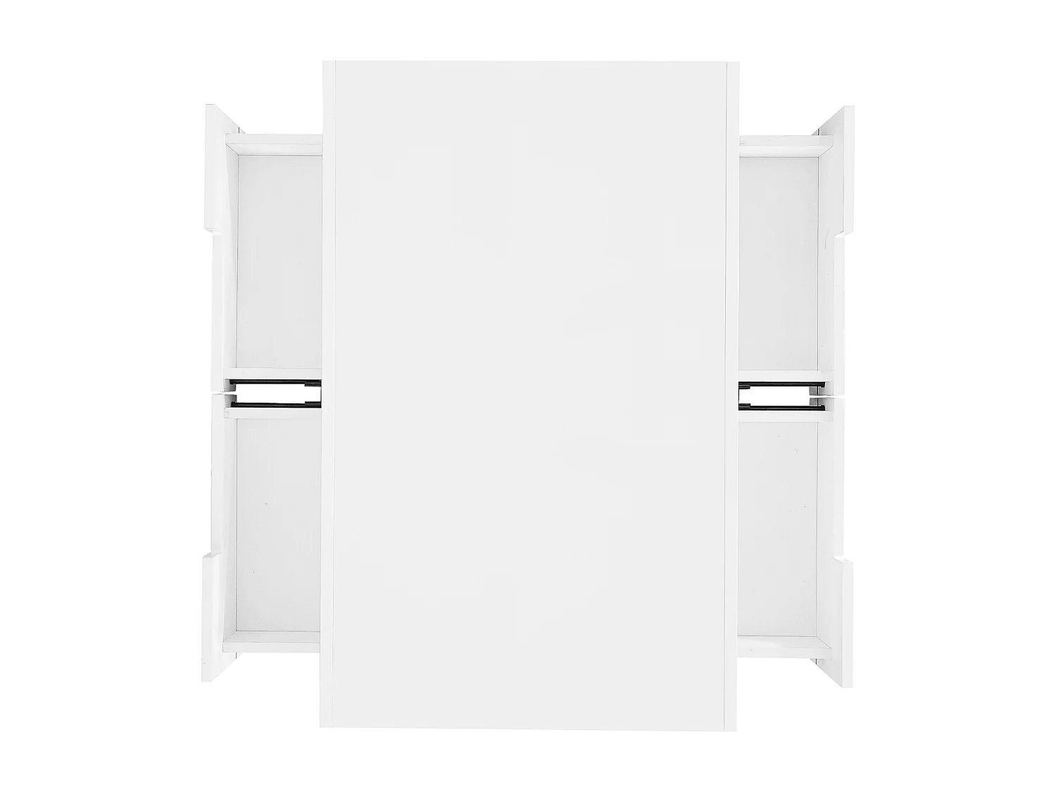 Table Basse Moderne LED Blanc, Meuble de  Salon Table Basse Coffre avec Quatre tiroirs, Blanc