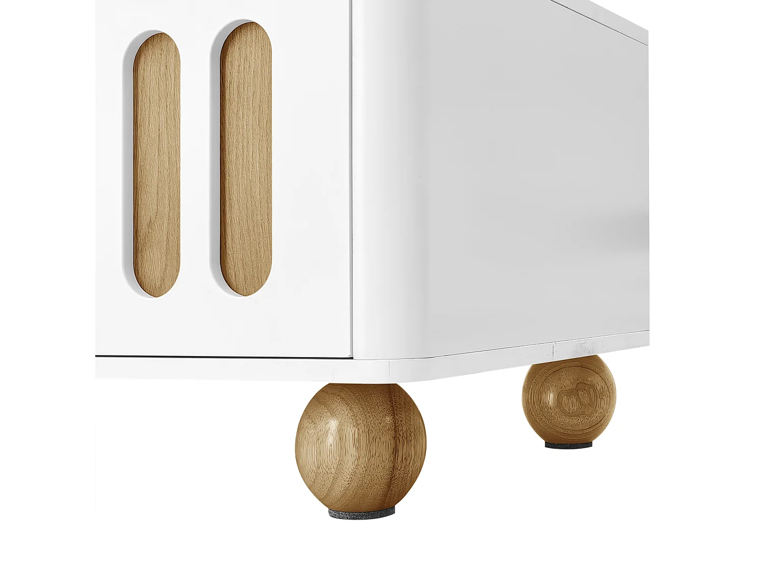 Table Basse contemporaine - avec 4 Portes, 2 tiroirs et Compartiment Ouvert, LED - blanc