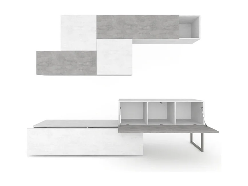 Composizione H202 L247 Ossido Bianco cm 247x45x202h - Sarmog