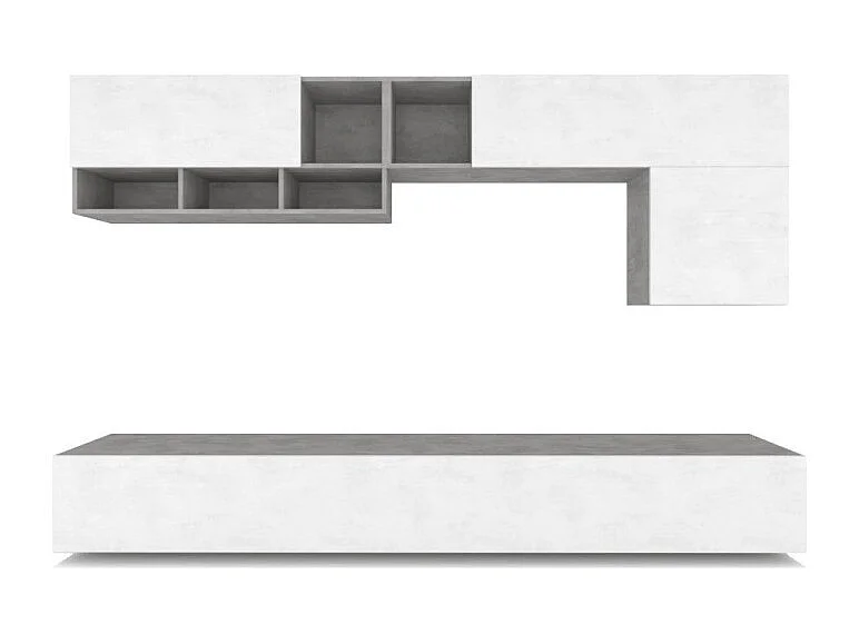 Composizione H200 L282 Cemento cm 282x45x200h - Sarmog