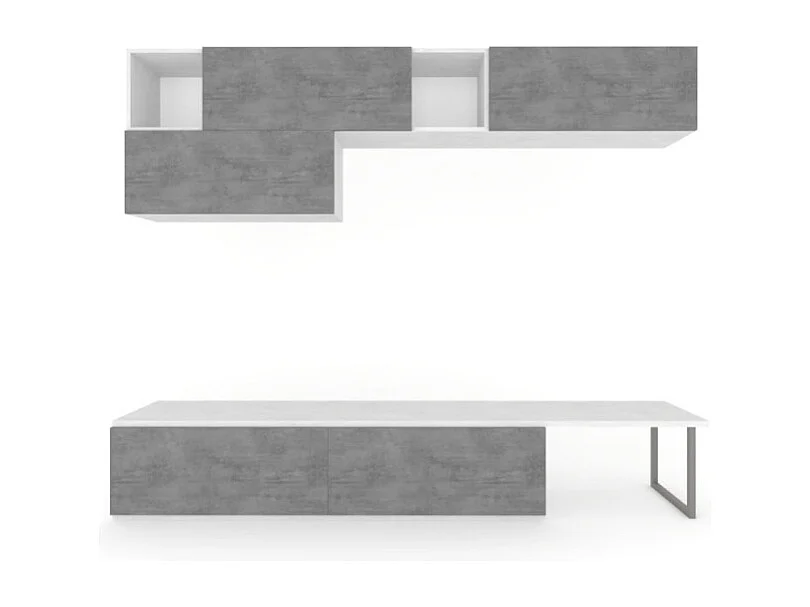 Composizione H200 L247 Ossido Bianco cm 247x45x200h - Sarmog