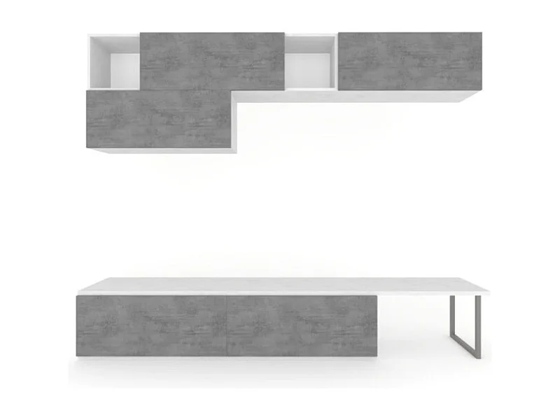 Composizione H200 L247 Ossido Bianco cm 247x45x200h - Sarmog