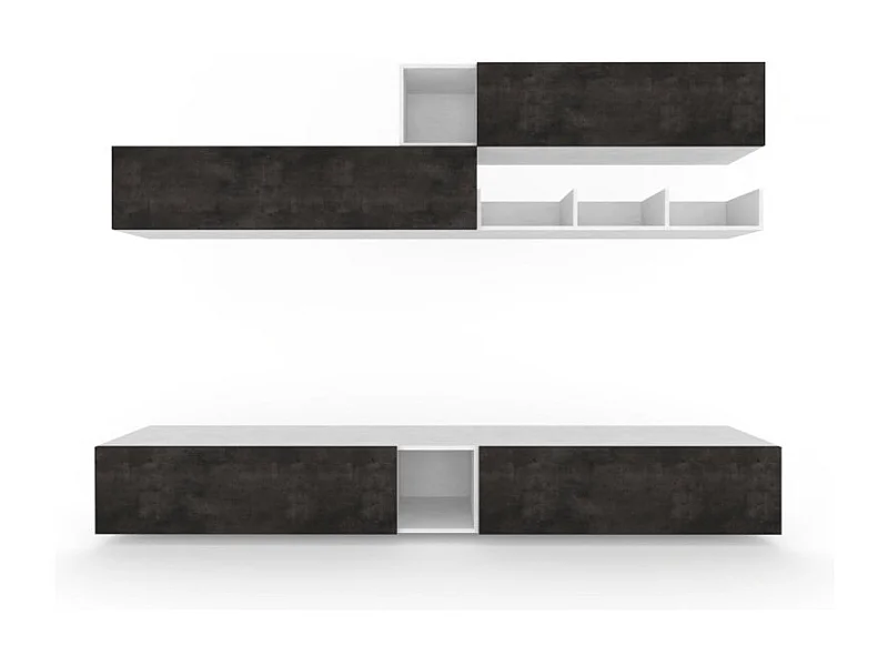 Composizione H202 L282 Noce Stelvio cm 282x45x202h - Sarmog