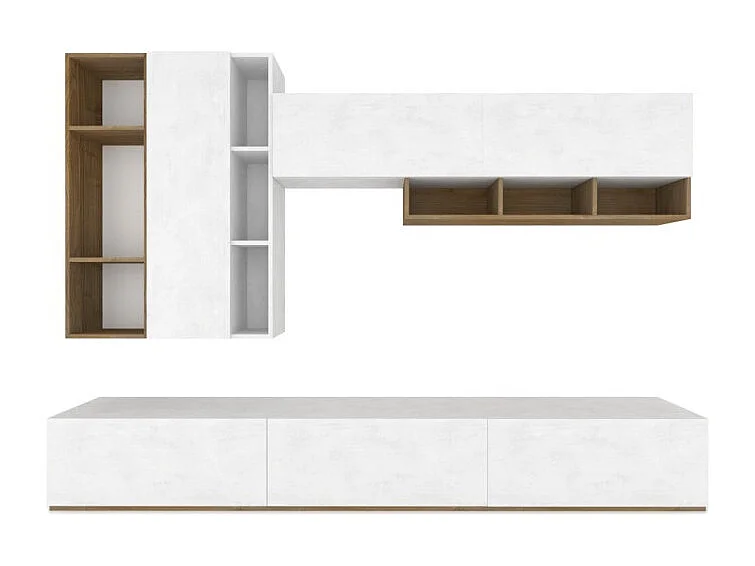 Composizione H194 L267 Noce Stelvio cm 267x45x194h - Sarmog