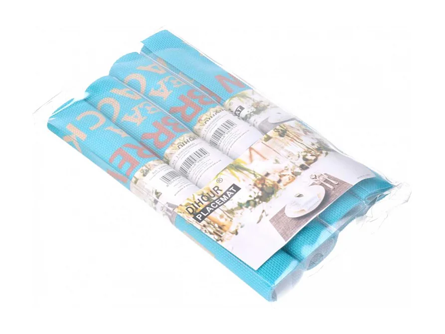 Tovaglietta plastica confezione 4pz blucm45x30