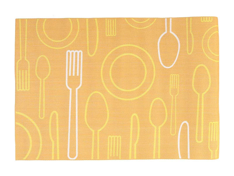 Tovaglietta plastica confezione 4pz giallo cm45x30