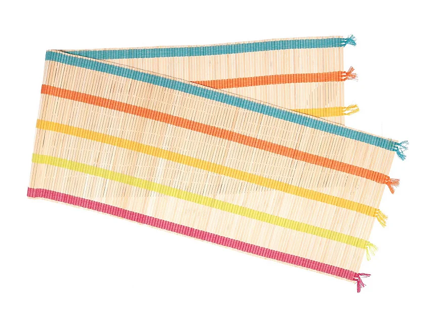 Runner bambu' multicolor rettangolare cm33x150