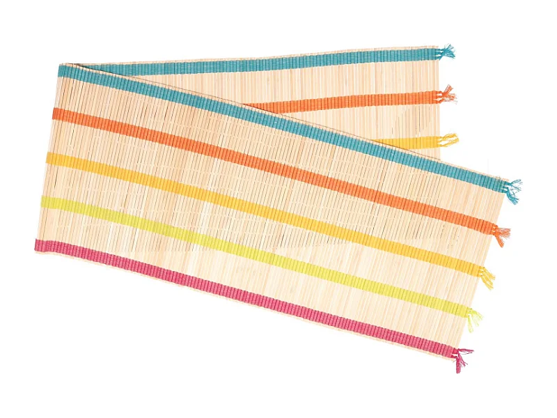 Runner bambu' multicolor rettangolare cm33x150