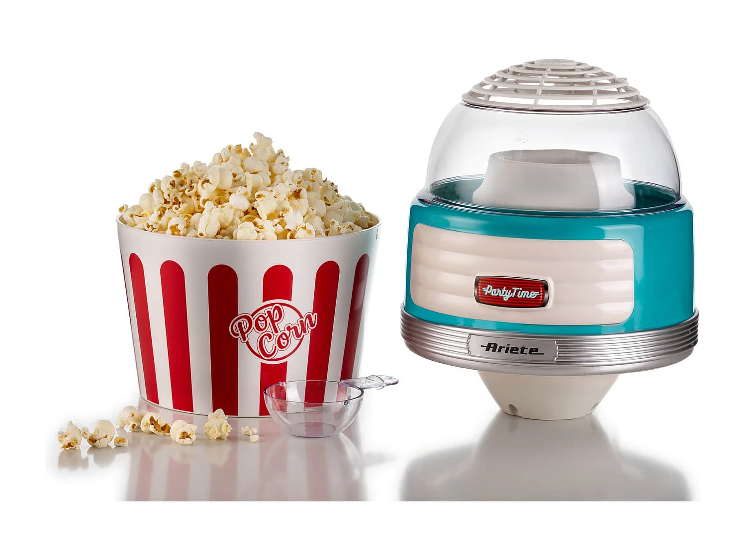 Macchina per Popcorn XL - 60gr Mais in 2 Minuti - Ciotola Estraibile - 1100 Watt - Azzurro