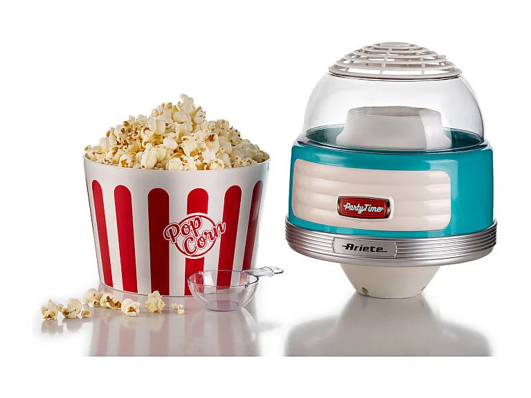 Macchina per Popcorn XL - 60gr Mais in 2 Minuti - Ciotola Estraibile - 1100 Watt - Azzurro