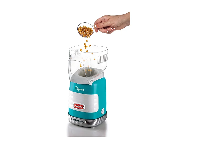 Macchina per Popcorn ad Aria Calda - 60gr Mais in 2 Minuti - 1000 Watt - Azzurro