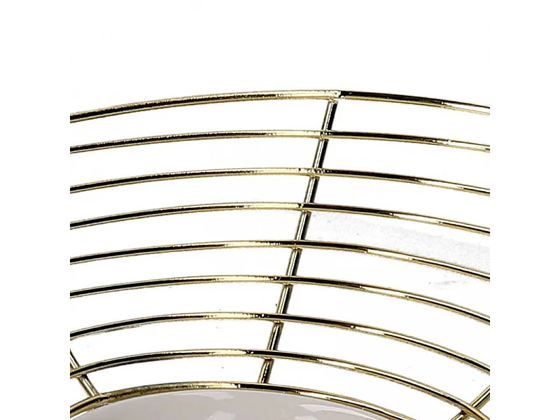 Centrotavola metallo oro ovale cm 25,3x20,5h7,5