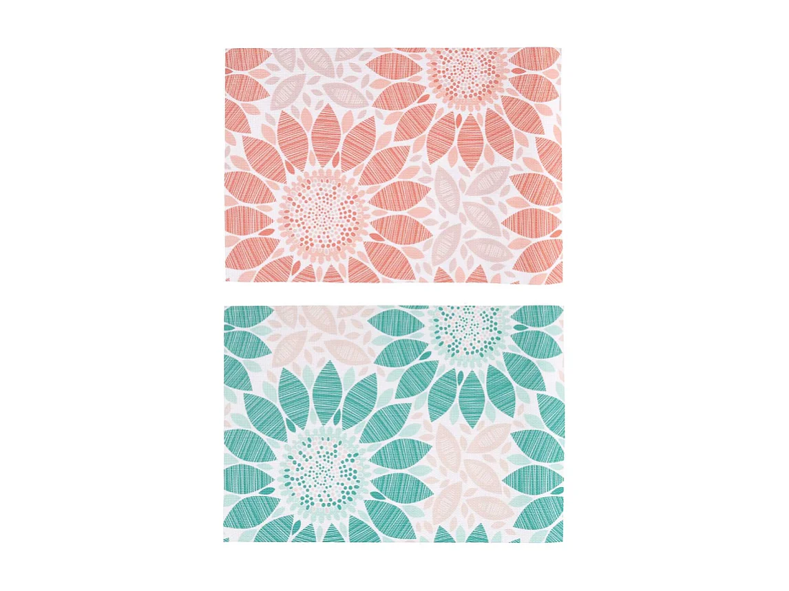 Tovaglietta plastica confezione 4pz assortiti fiori cm45x30