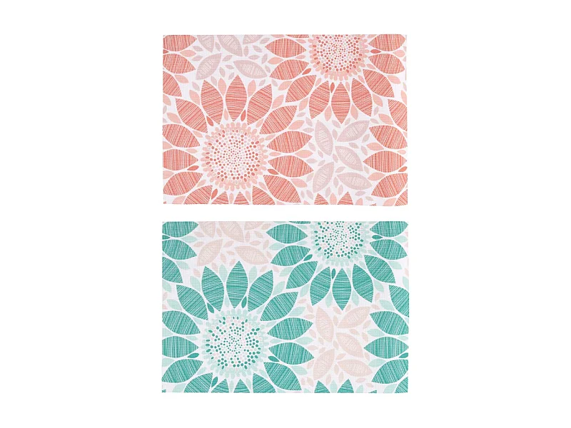 Tovaglietta plastica confezione 4pz assortiti fiori cm45x30