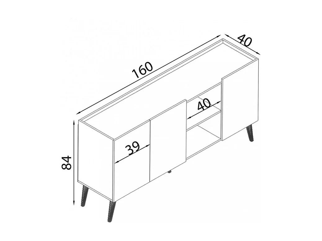 MOBILE 3 ANTE E 2 MENSOLE ROVERE