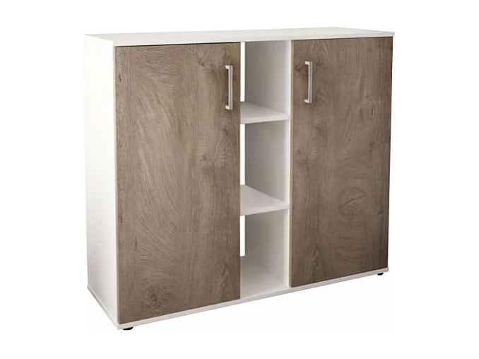 MOBILETTO 2 ANTA E 3 MENSOLE FRANK BIANCO E ROVERE CHIARO