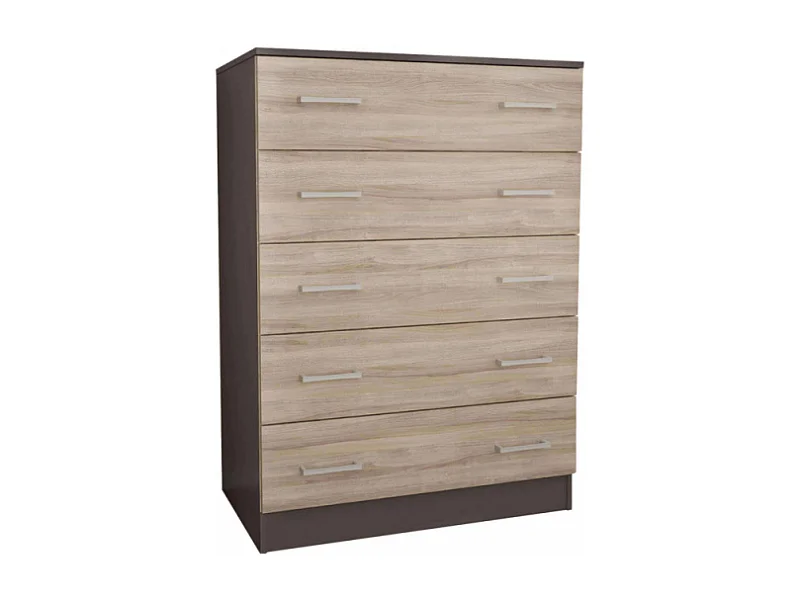 MOBILE 5 CASSETTI 5 GRIGIO E OLMO