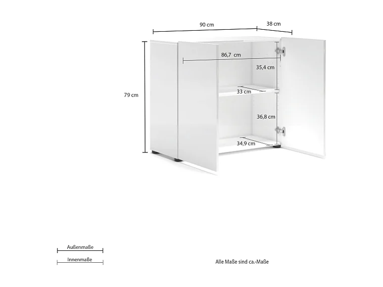 Sideboard a 2 ante MISTER GIORNO made in Italy