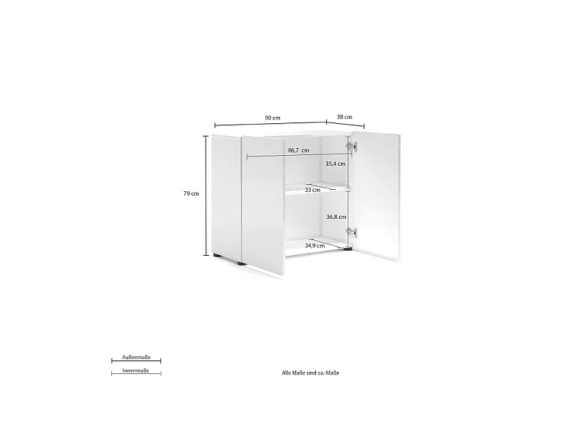 Sideboard a 2 ante MISTER GIORNO made in Italy