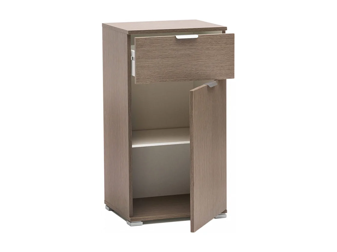 MOBILETTO CON 1 ANTA E 1 CASSETTO ROVERE GRIGIO