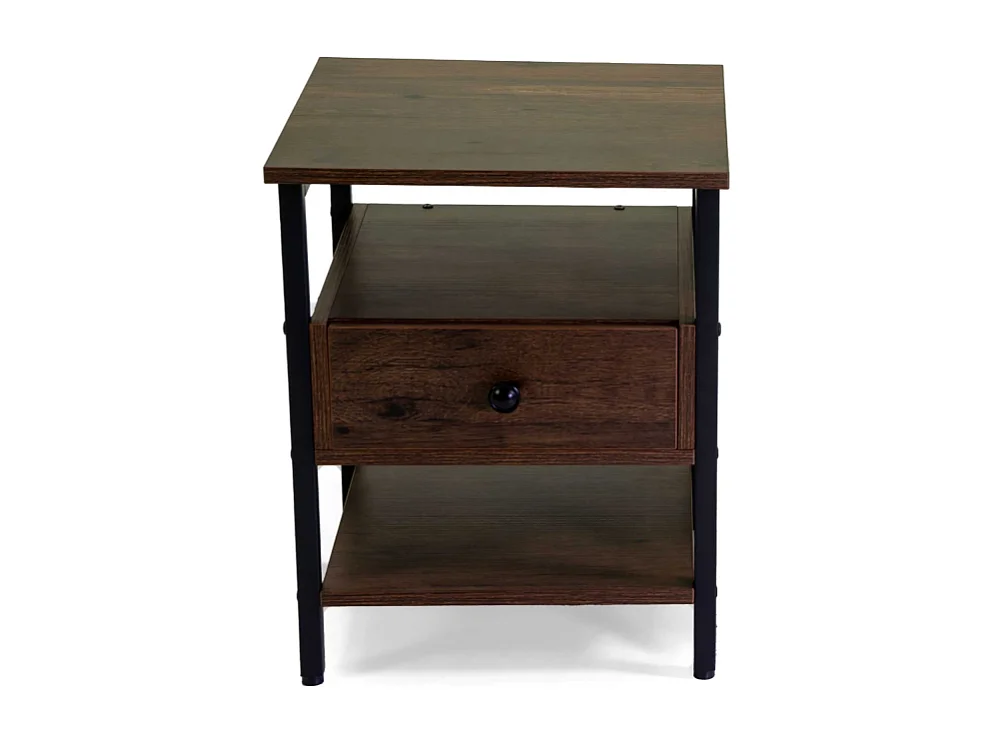 Mobiletto Mudra 1 cassetto legno noce enero smontato cm 40x40h50