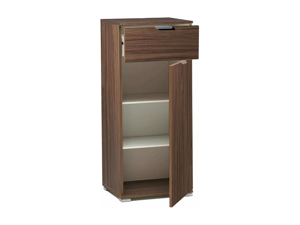 MOBILETTO CON 1 ANTA E 1 CASSETTO TINTA NOCE