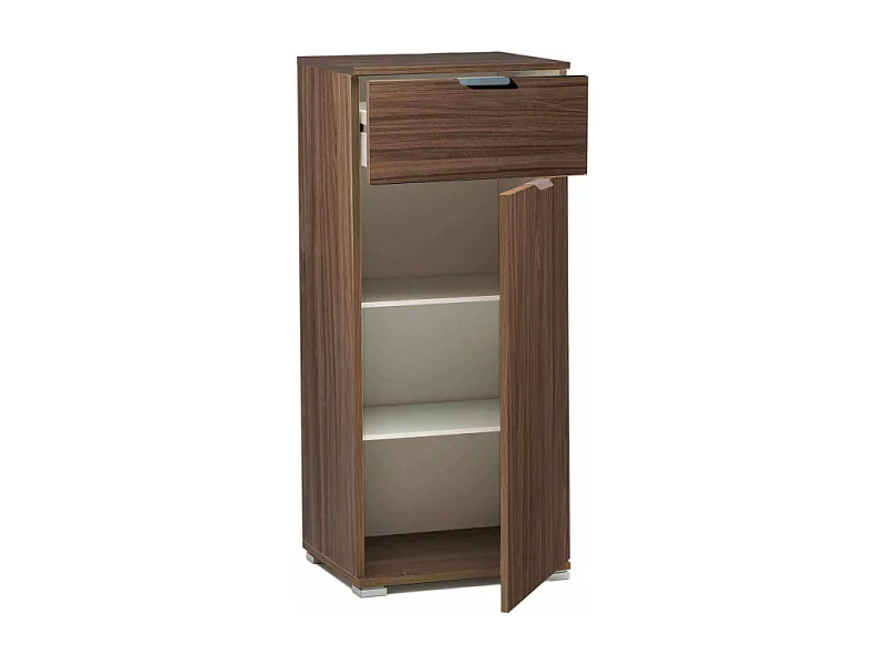 MOBILETTO CON 1 ANTA E 1 CASSETTO TINTA NOCE