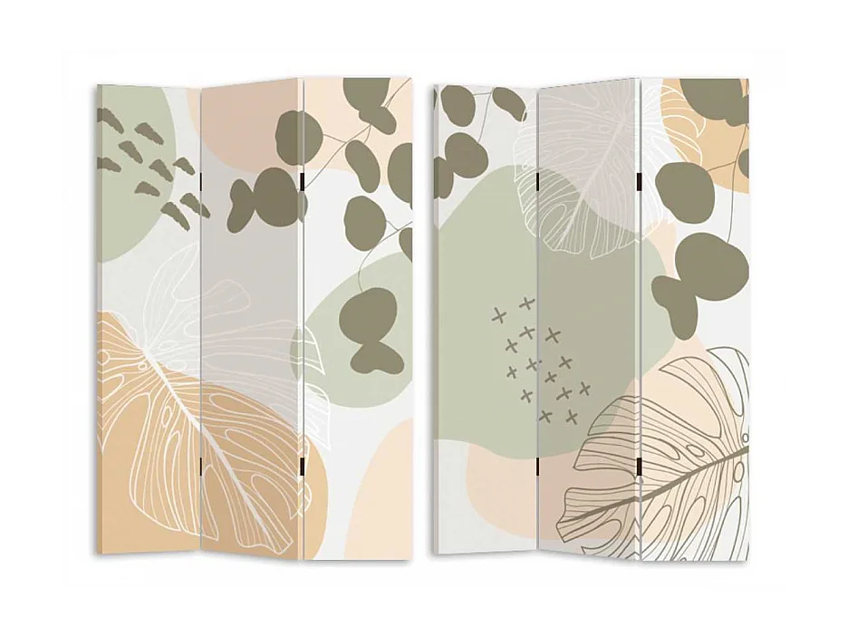 Paravento stampa multicolor 3 ante rettangolare cm 120,6x2,5h180