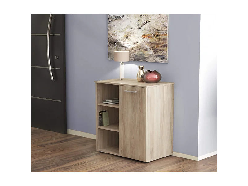 MOBILETTO 1 ANTA E 3 MENSOLE MARK OLMO CHIARO