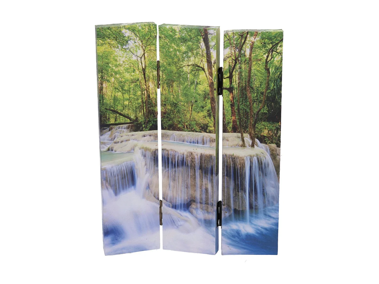 Paravento stampa 3 ante cascata cm 120,6x2,5h180