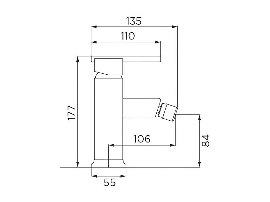Miscelatore bagno Quadra bidet cromato
