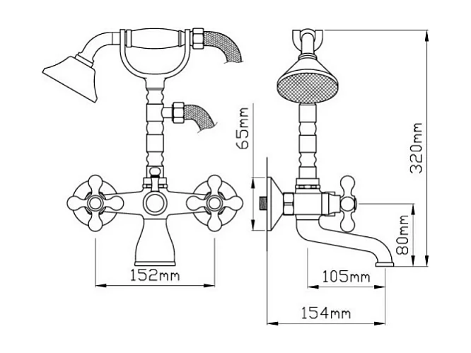 Miscelatore Lecce Classic con doccetta cromo