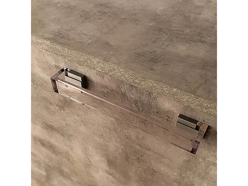 Letto a scomparsa singolo orizzontale Kando Sofà Frassino - Cemento