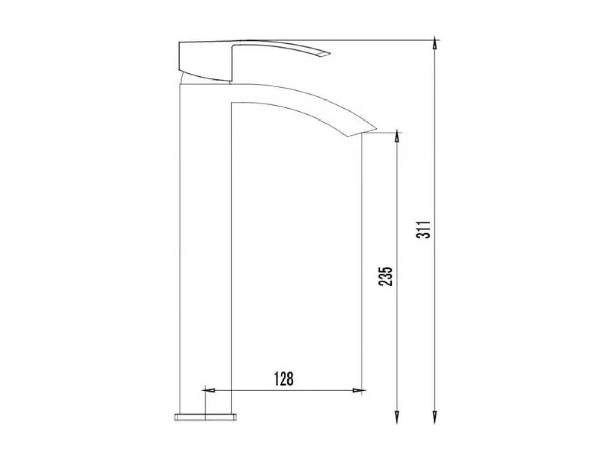 Miscelatore bagno Riga lavabo alto cromato