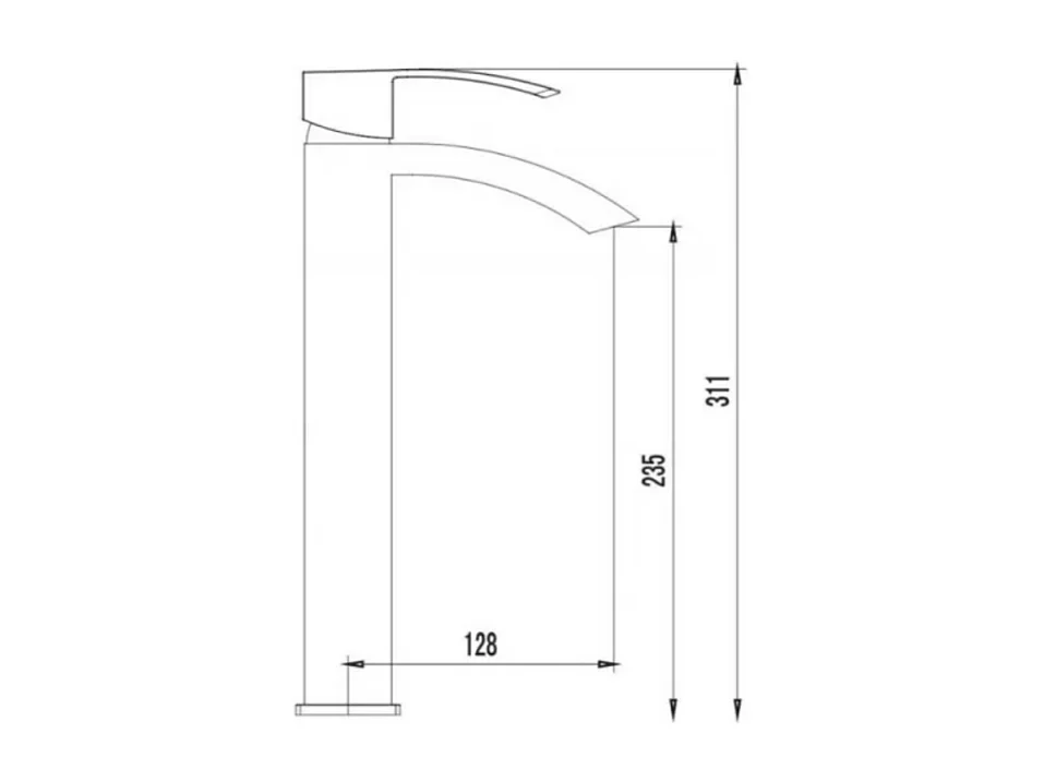 Miscelatore bagno Riga lavabo alto cromato