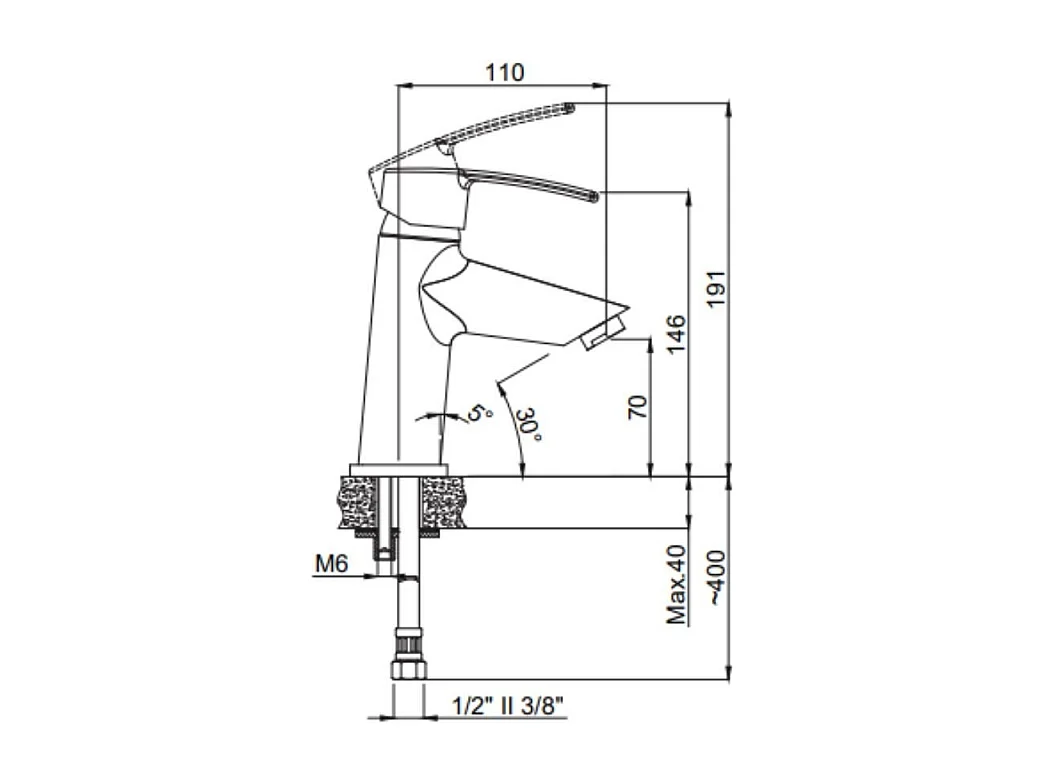 Miscelatore bidet Dynobis cromato con aeratore fisso