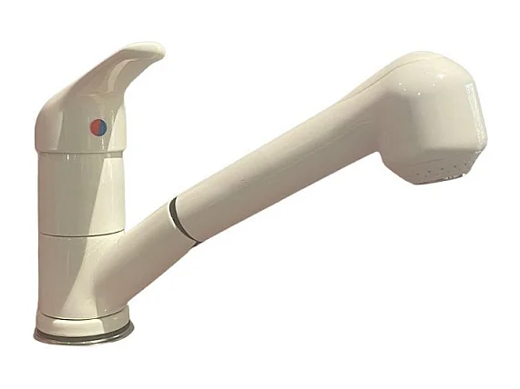 Miscelatore da cucina doccetta estraibile Paini Mixo 45WH573TCZ bianco